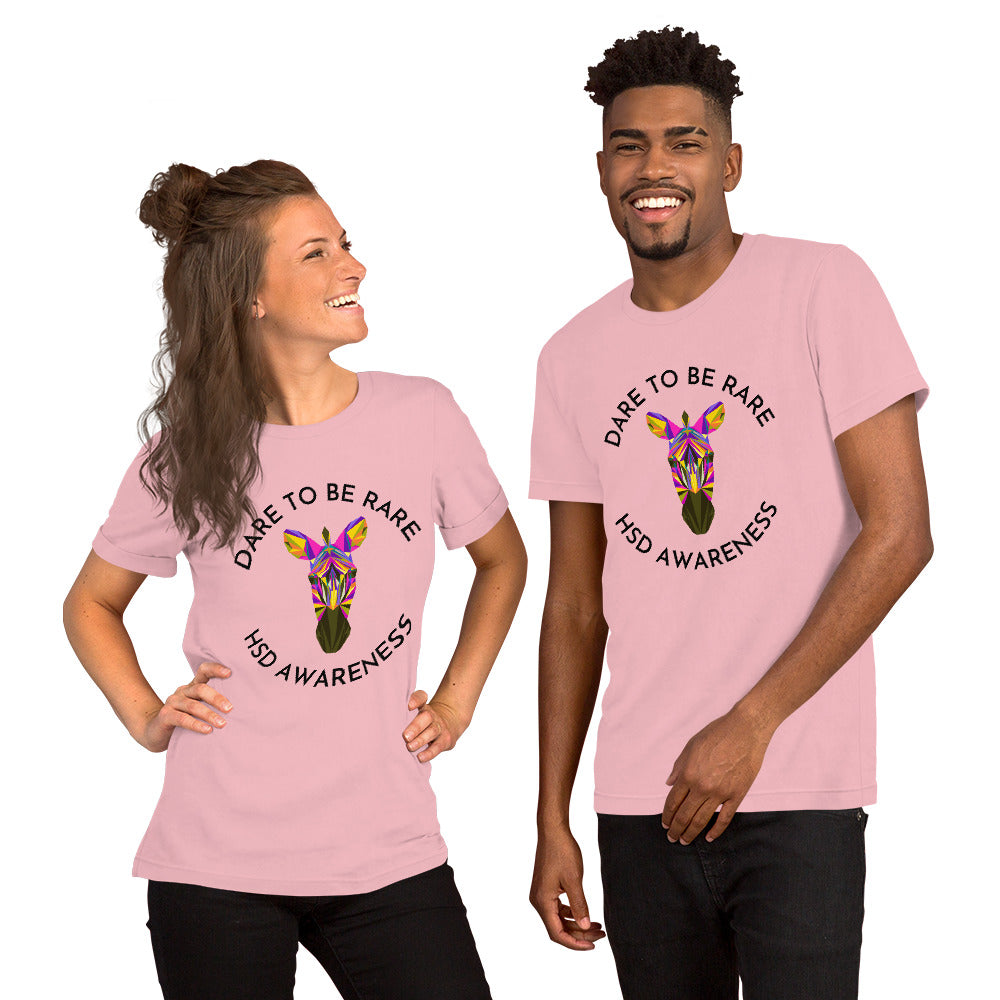 Dare to be Rare Hypermobility Spectrum Disorder (HSD).Unisex t-shirt