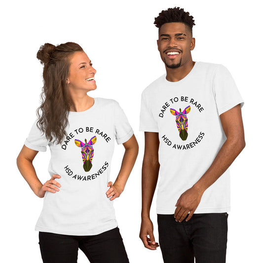 Dare to be Rare Hypermobility Spectrum Disorder (HSD).Unisex t-shirt