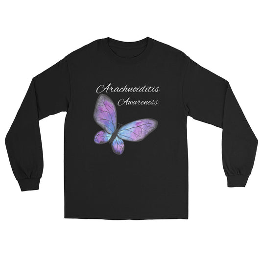 Arachnoiditis Warrior- with Butterfly Unisex Long Sleeve Tee